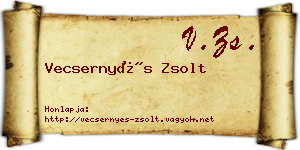 Vecsernyés Zsolt névjegykártya